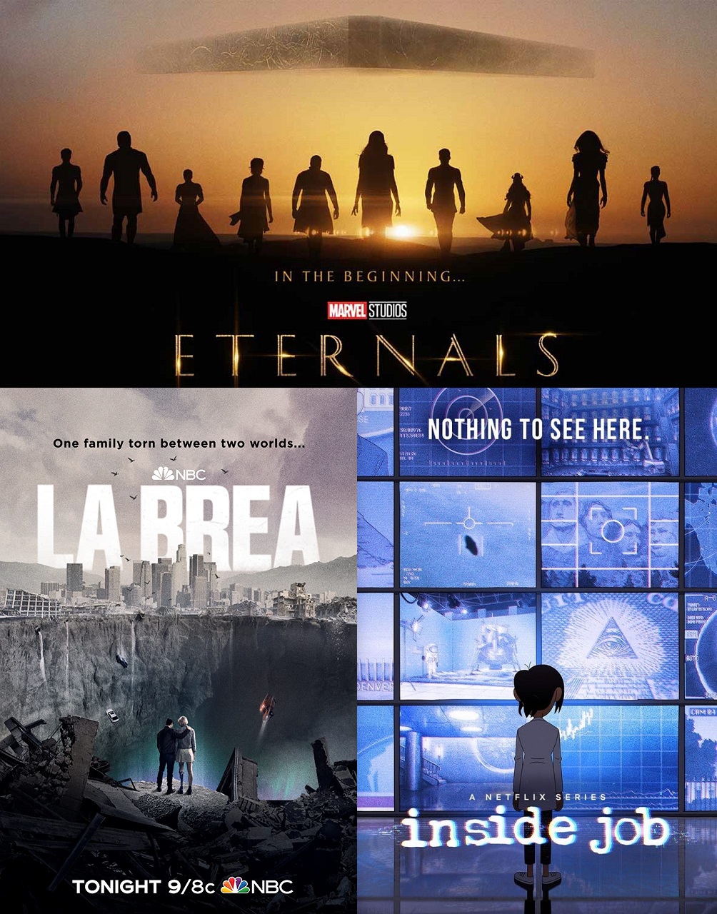 What Should I Watch Episode 17 - Eternals, Inside Job, La Brea