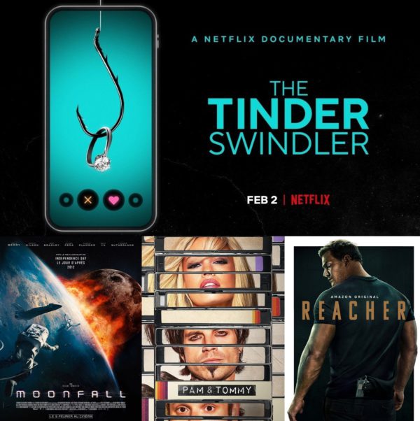 Episode 25 – Moonfall, The Tinder Swindler, Reacher, Pam and Tommy