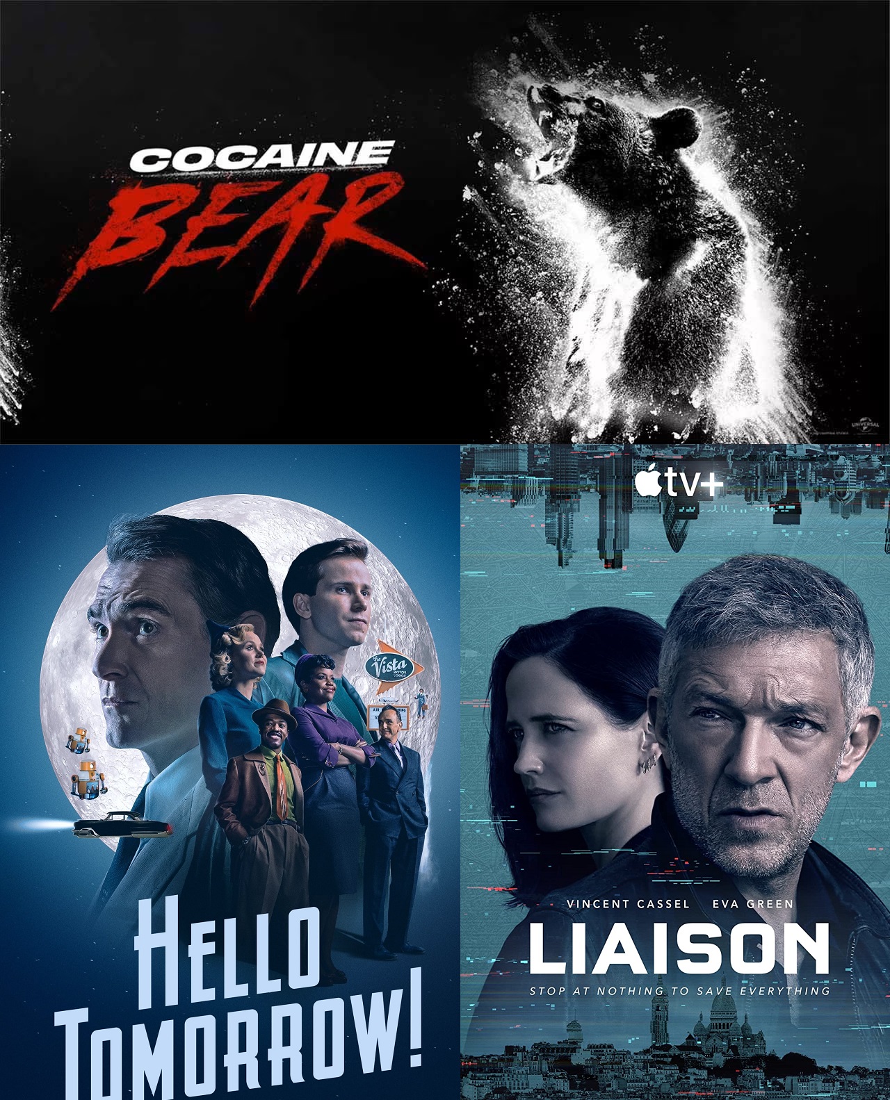 Episode 59 - Cocaine Bear, liaison, Hello, Tomorrow!